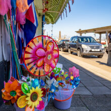 Brixham, UK. 11 April 2025. Beach toys for sale in Brixham